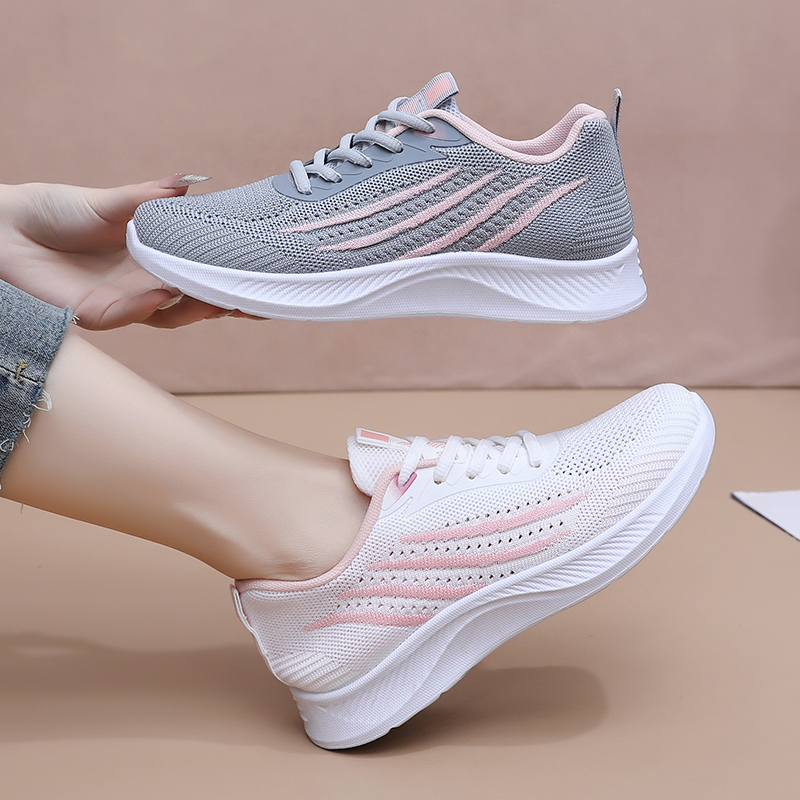 Women Autumn Mesh Casual Sneak - đánh giá và giá Knit Fabric Lace Up Sneakers